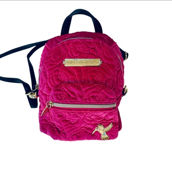 Betsey Johnson Pink Hummingbird Logo Backpack for Women - Picture 1 of 8